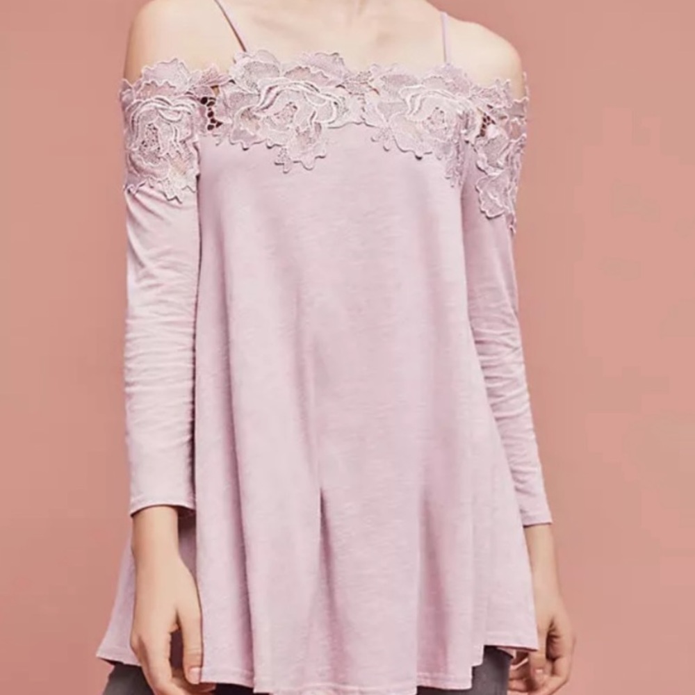 Anthropologie Meadow Rue Laceline Off-the shoulder - Picture 5 of 8